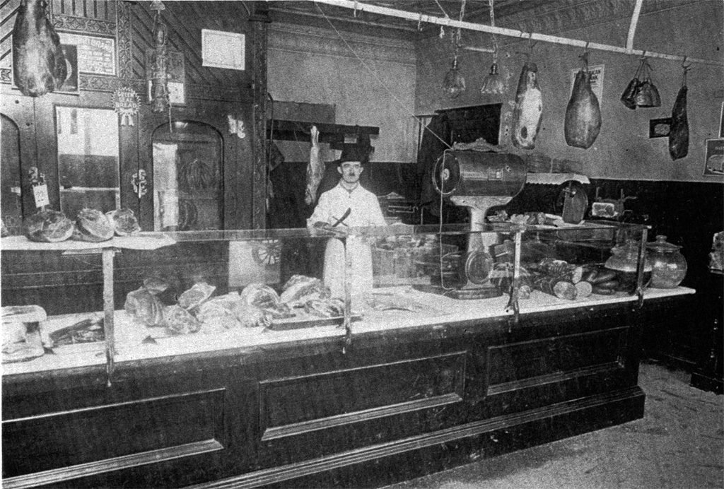 About 1920 - Bolesław -- butcher at work